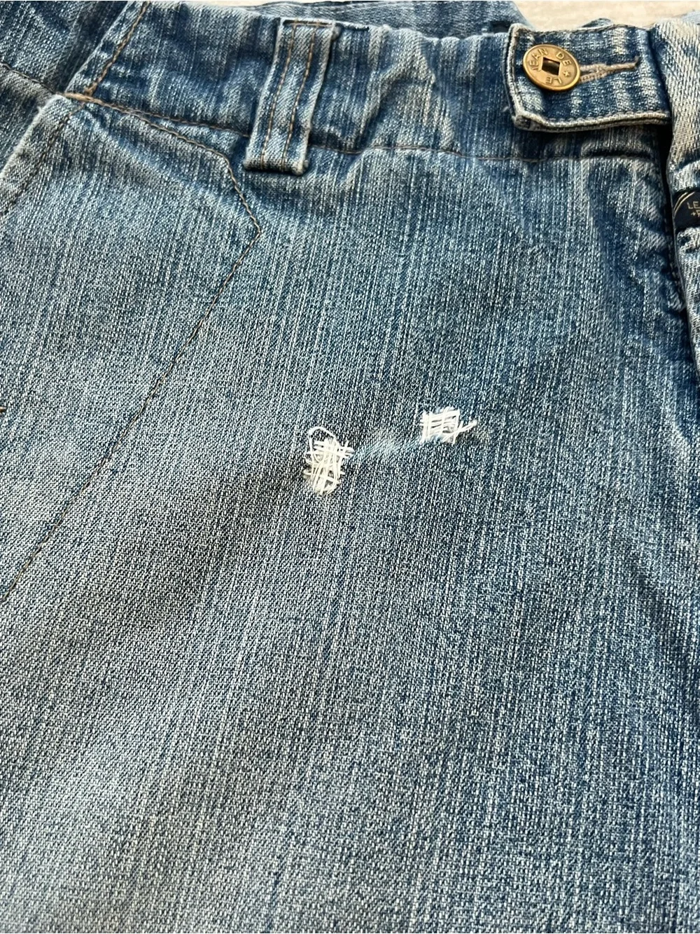 Marithe Francois Girbaud Blue Denim Cargo Shorts size 34